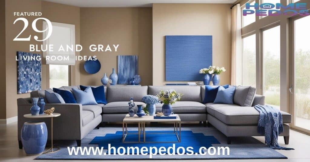 29 Blue and Gray Living Room Ideas