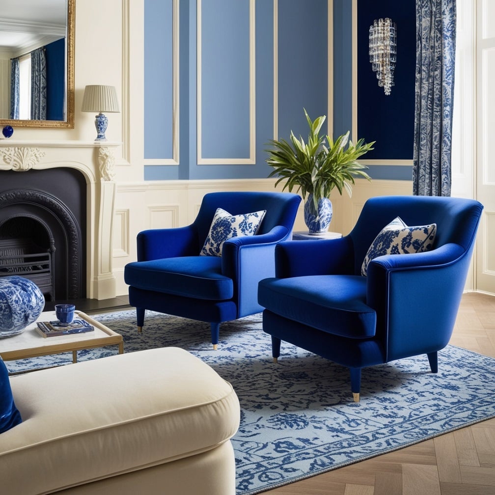 Blue Velvet Armchairs for a Luxe Touch