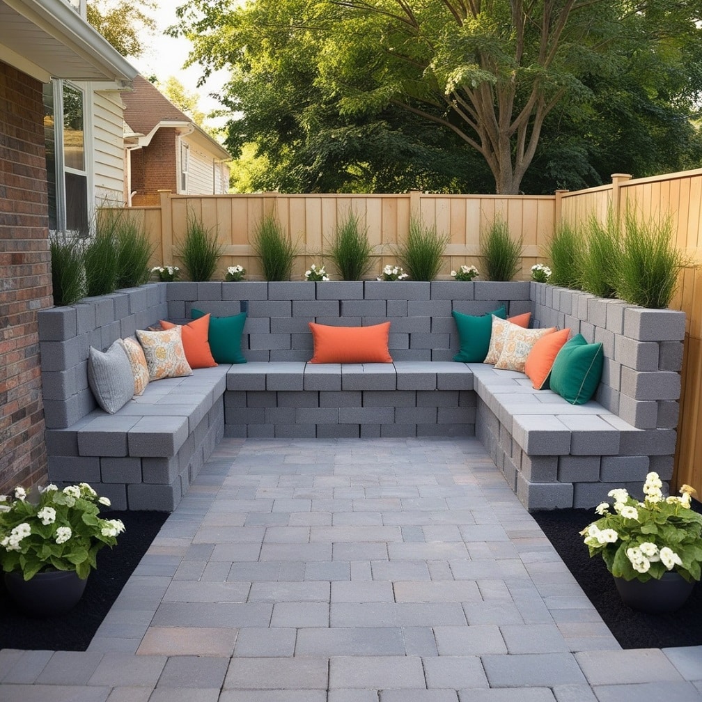 Built-in Seating Walls Maximizing Space in Small Patios