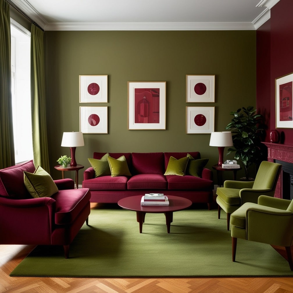 Burgundy and Olive Green Color Schemes