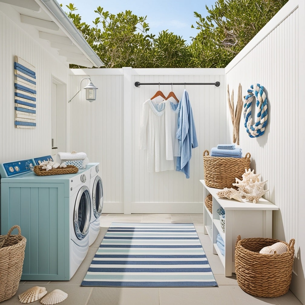 Coastal Cottage Laundry Space