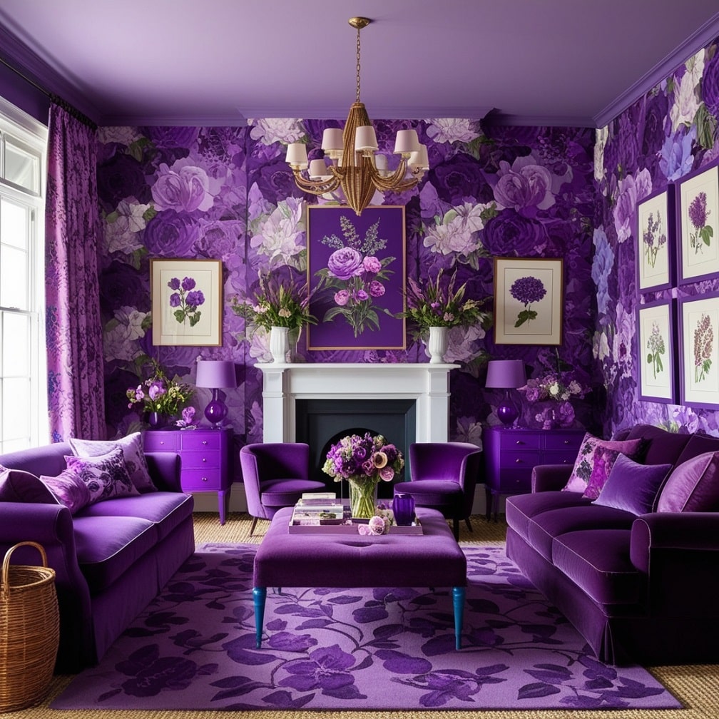 Floral Fantasy in Purple Hues