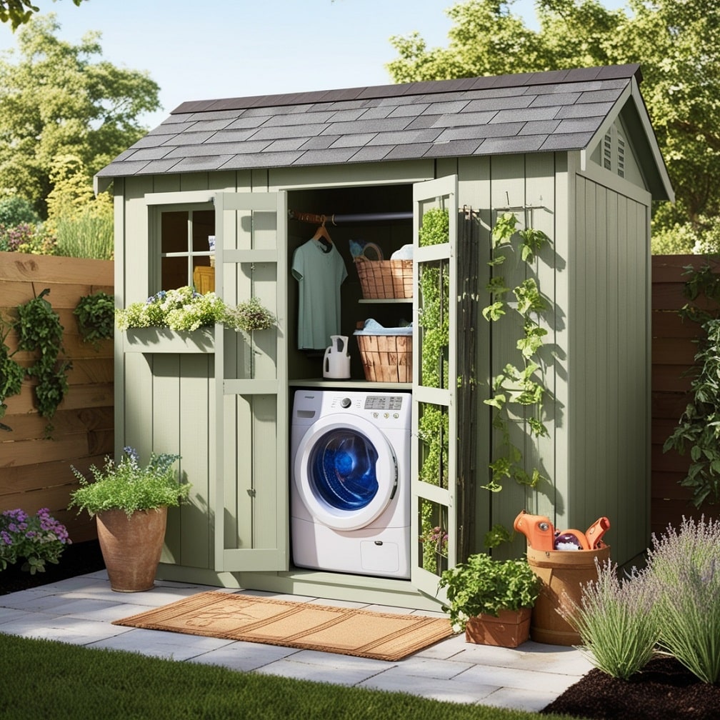 Garden Shed Laundry Retreat