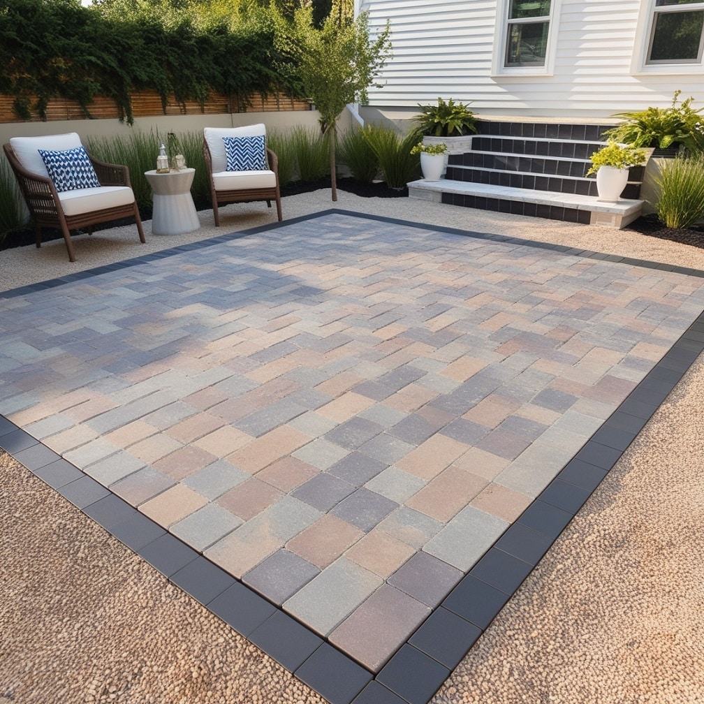 Herringbone Harmony Incorporating Contrasting Border Tiles