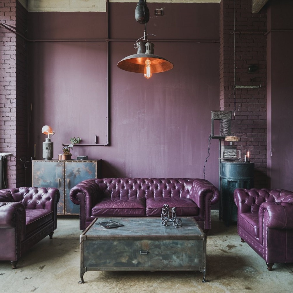 Industrial Chic in Plum and Steel