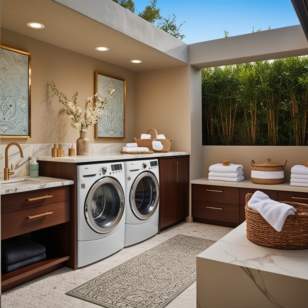 Luxury Spa-Inspired Laundry Oasis