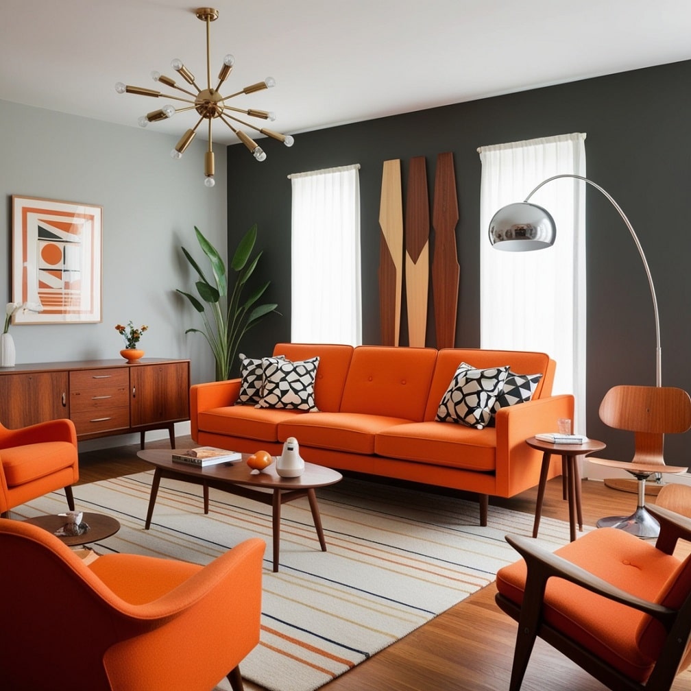 Mid-Century Mod Maven Sleek Lines Meet Punchy Color