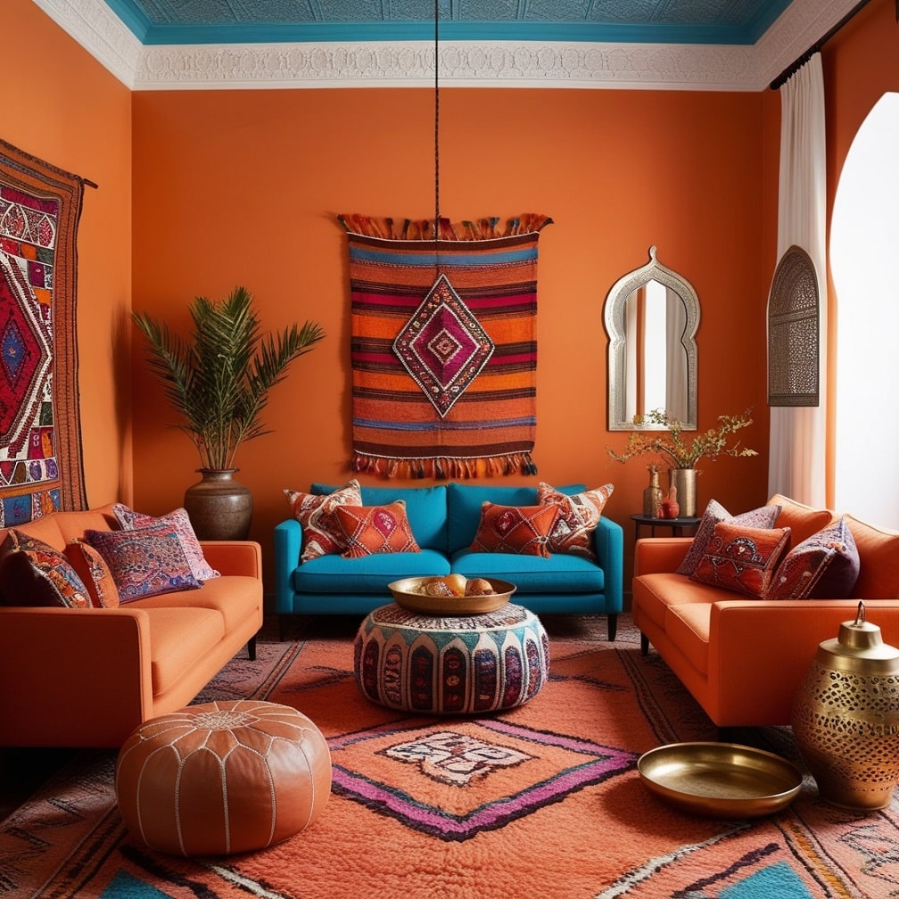 Modern Moroccan Intricate Patterns and Spice Market Hues