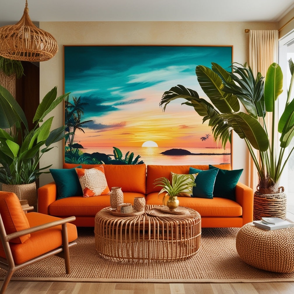 Modern Tropical Paradise Sunset Vibes All Year Round