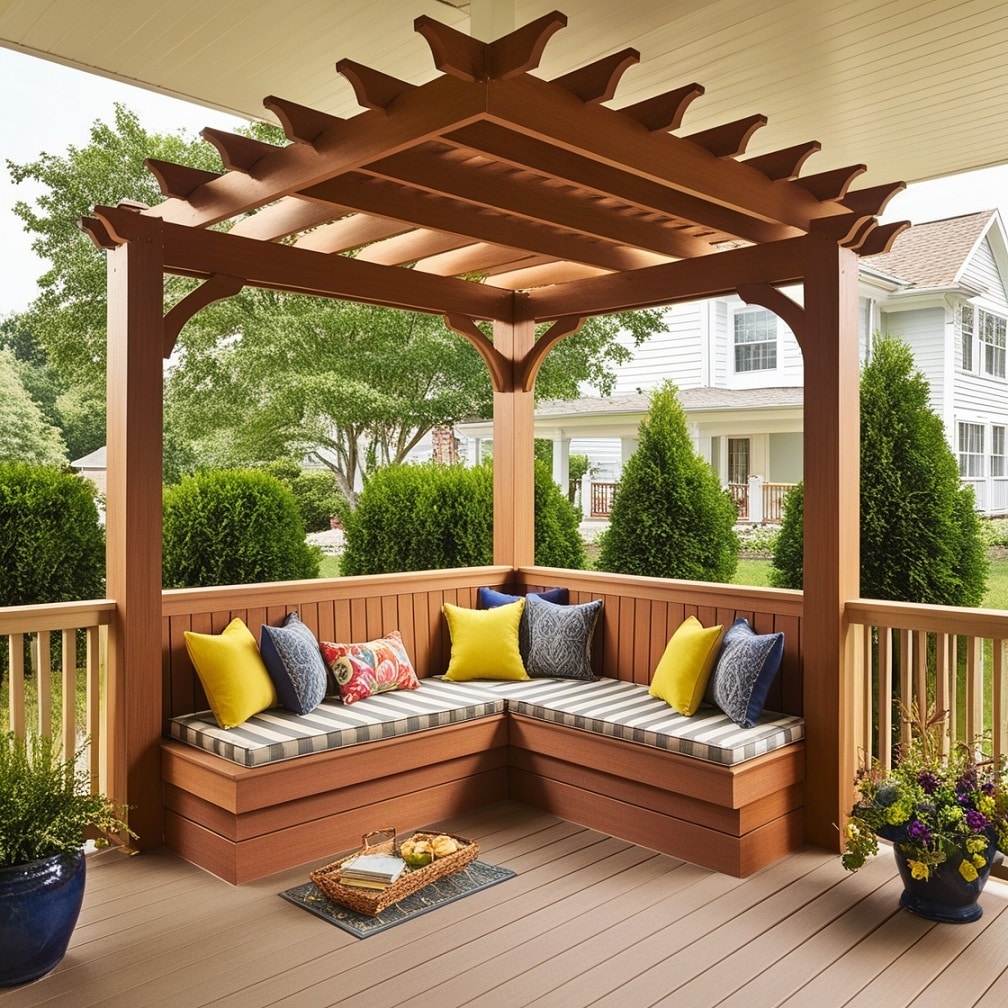 Pergola with Built-In Seating