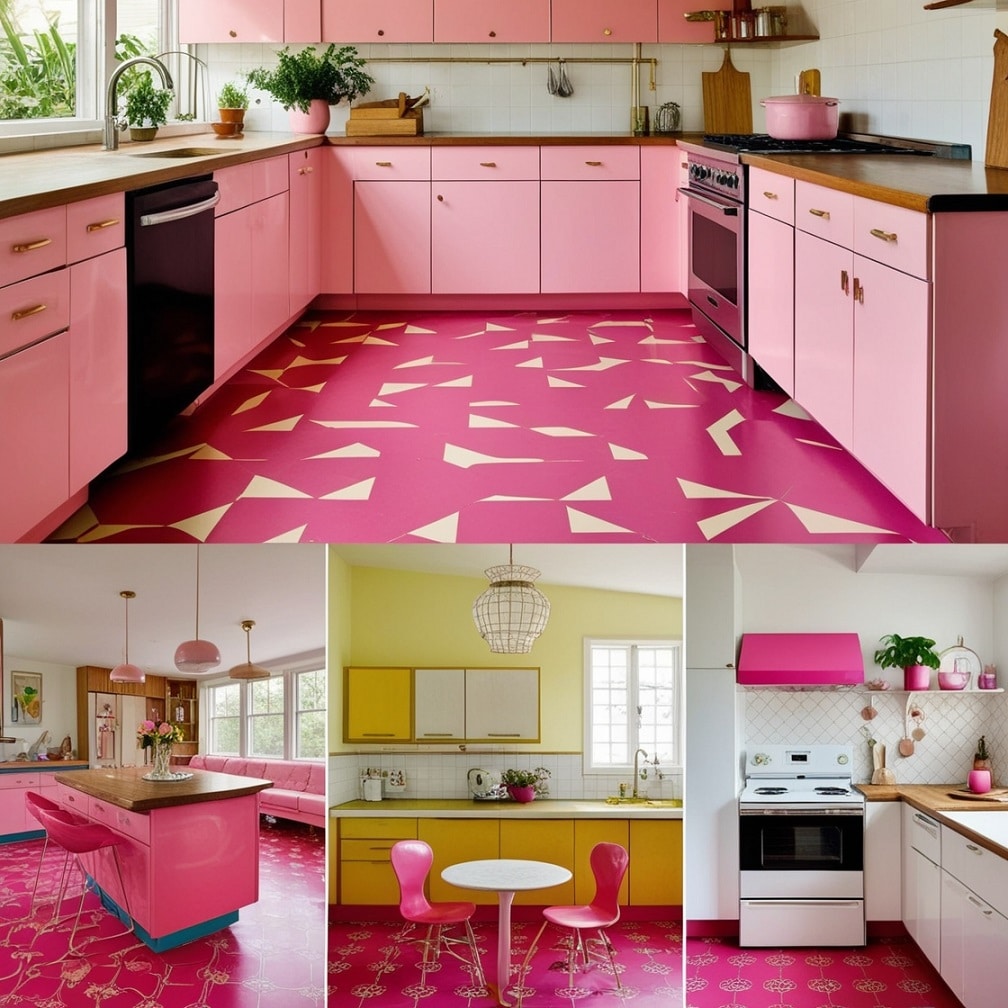 Pink Linoleum Flooring