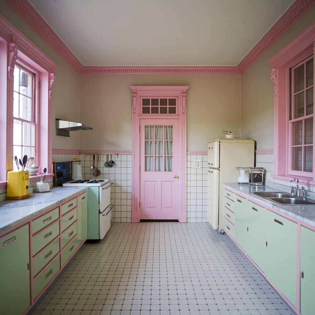 Pink Trim and Moldings