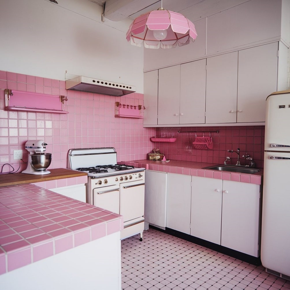 Retro Pink Tile Patterns