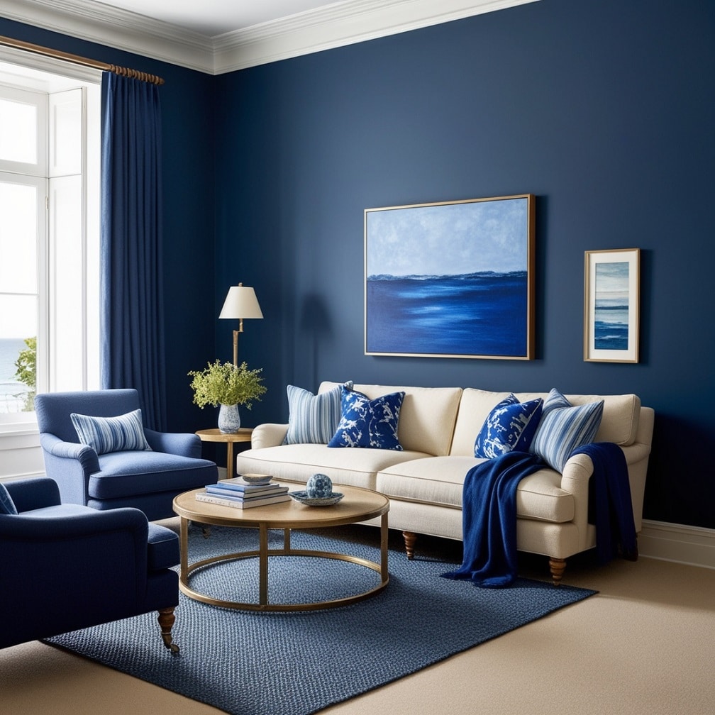 Statement Blue Accent Wall