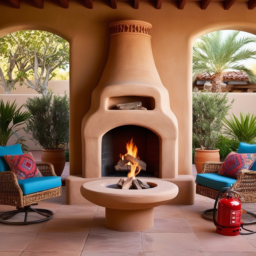 The Heart of the Home Outdoor Adobe Fireplace