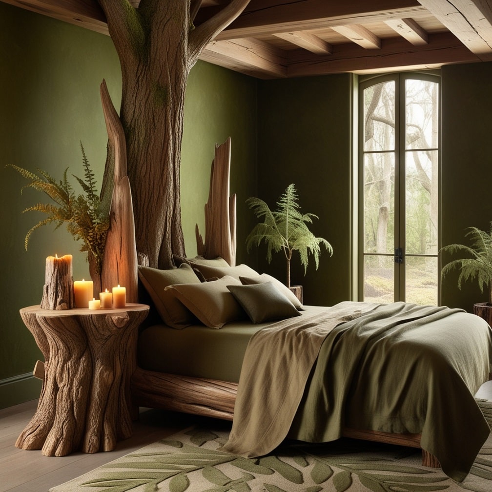 Tree Trunk Side Tables and Bedposts