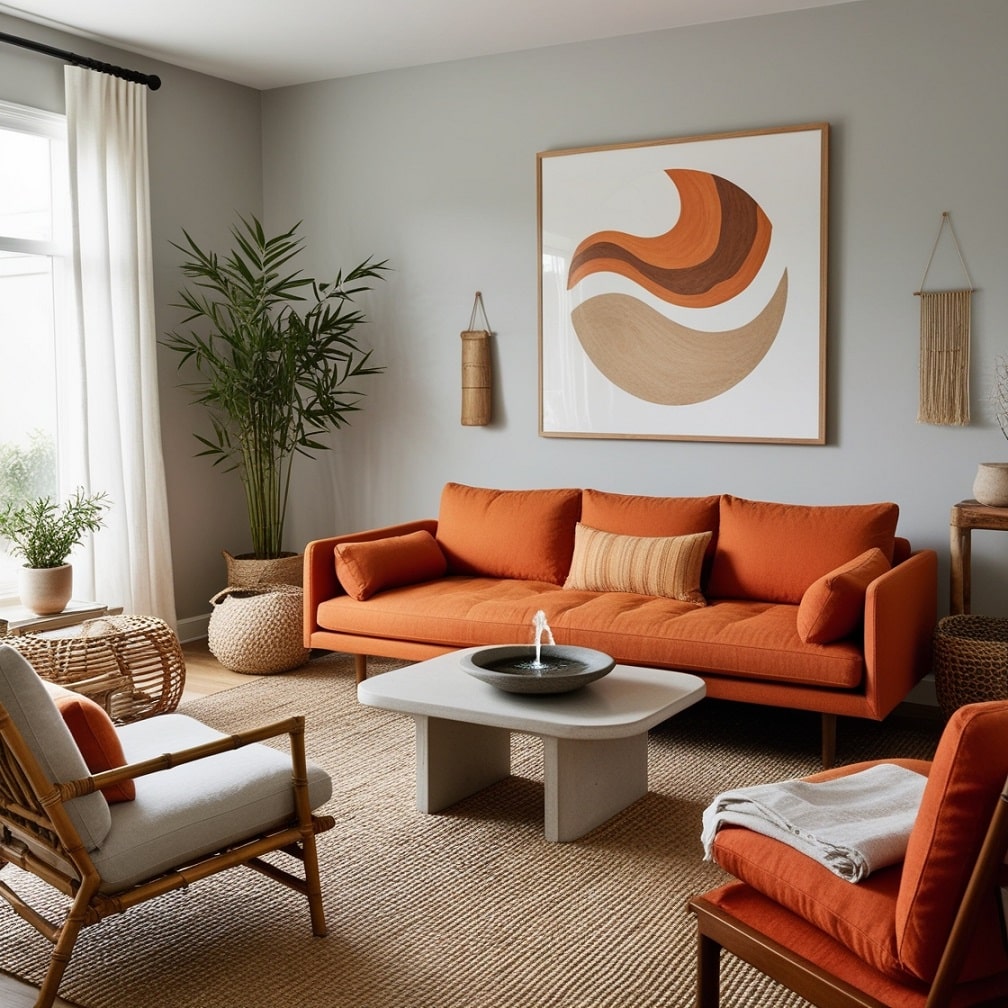 Zen Den Calming Neutrals with a Pop of Energy