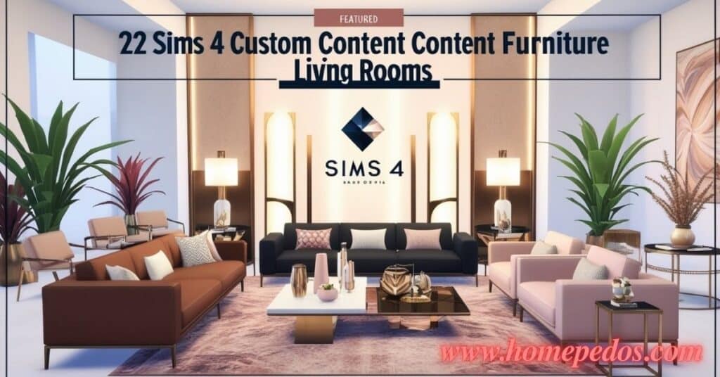 22 Sims 4 CC Furniture Living Rooms for the Ultimate Design