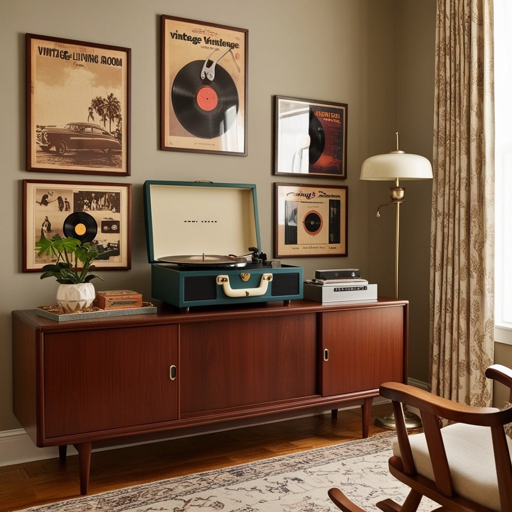 A Vintage Record Player as a Centerpiece