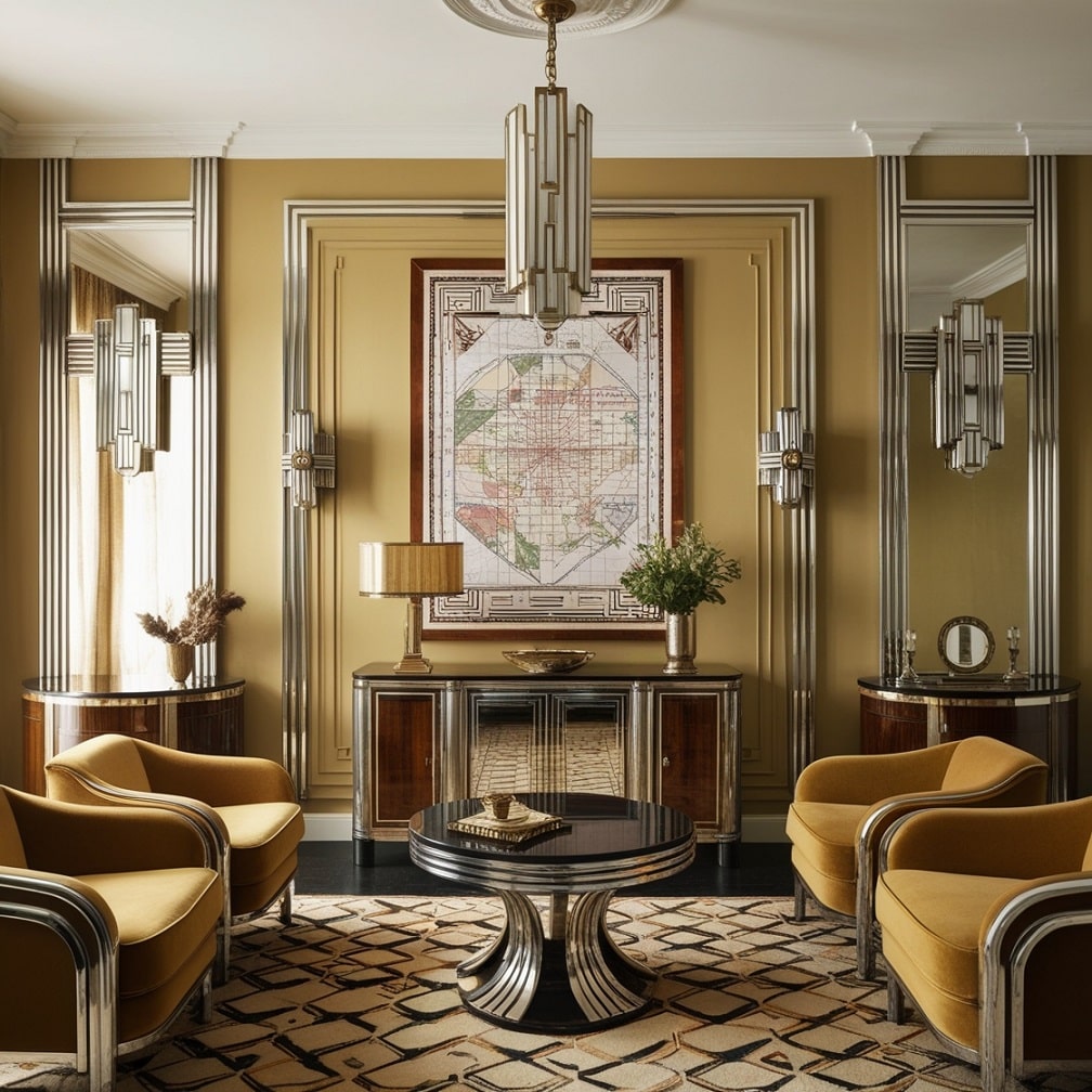 Art Deco Accents for Bold Glamour