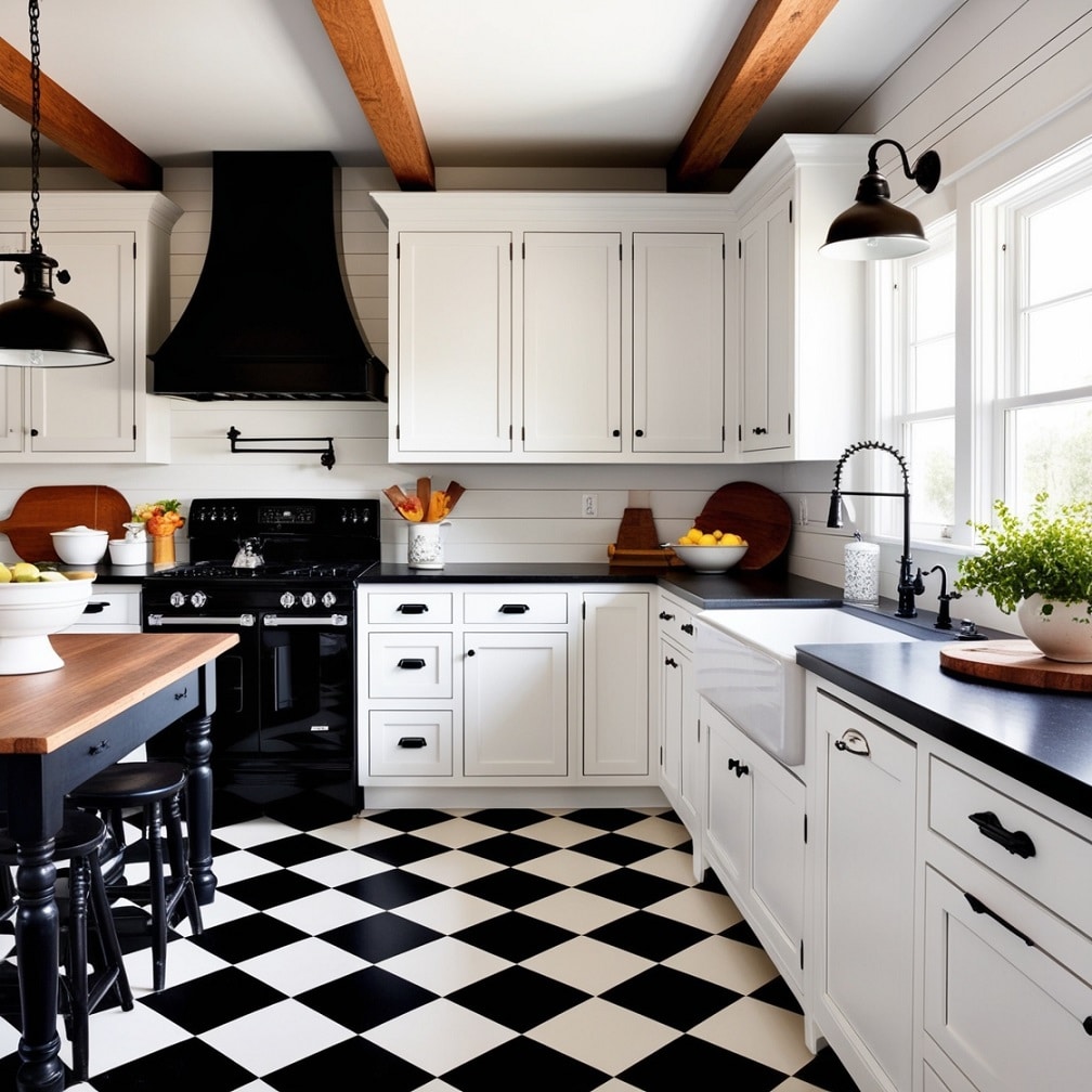 Black and White Farmhouse Style