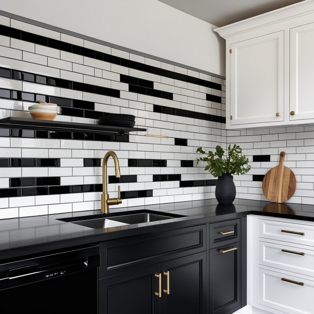 Black and White Subway Tiles