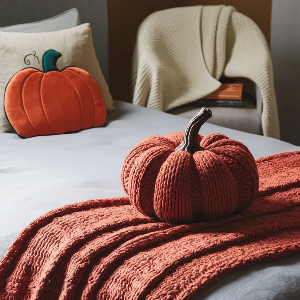 Cozy Knit Pumpkin Accents