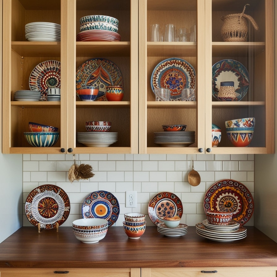 Eclectic Dinnerware, Boho Kitchen Ideas