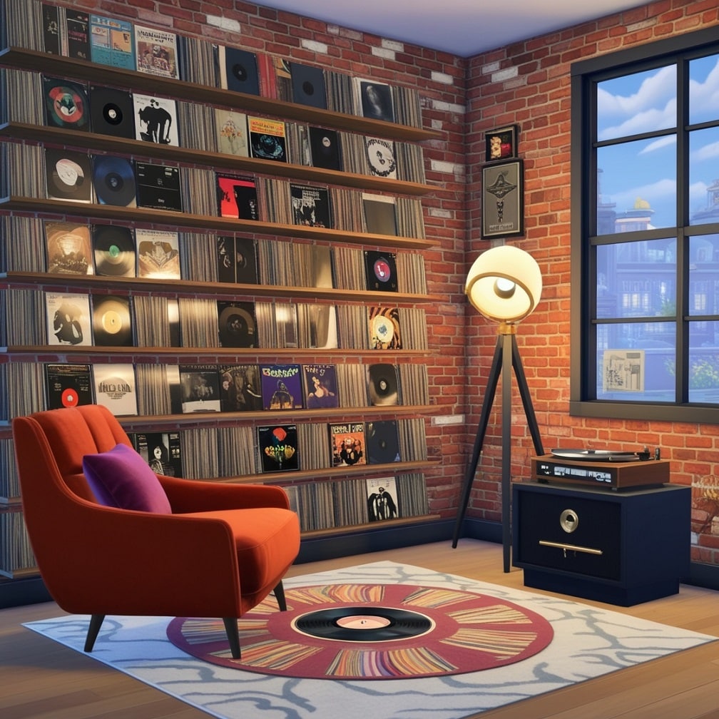 Eclectic Vinyl Lover’s Nook