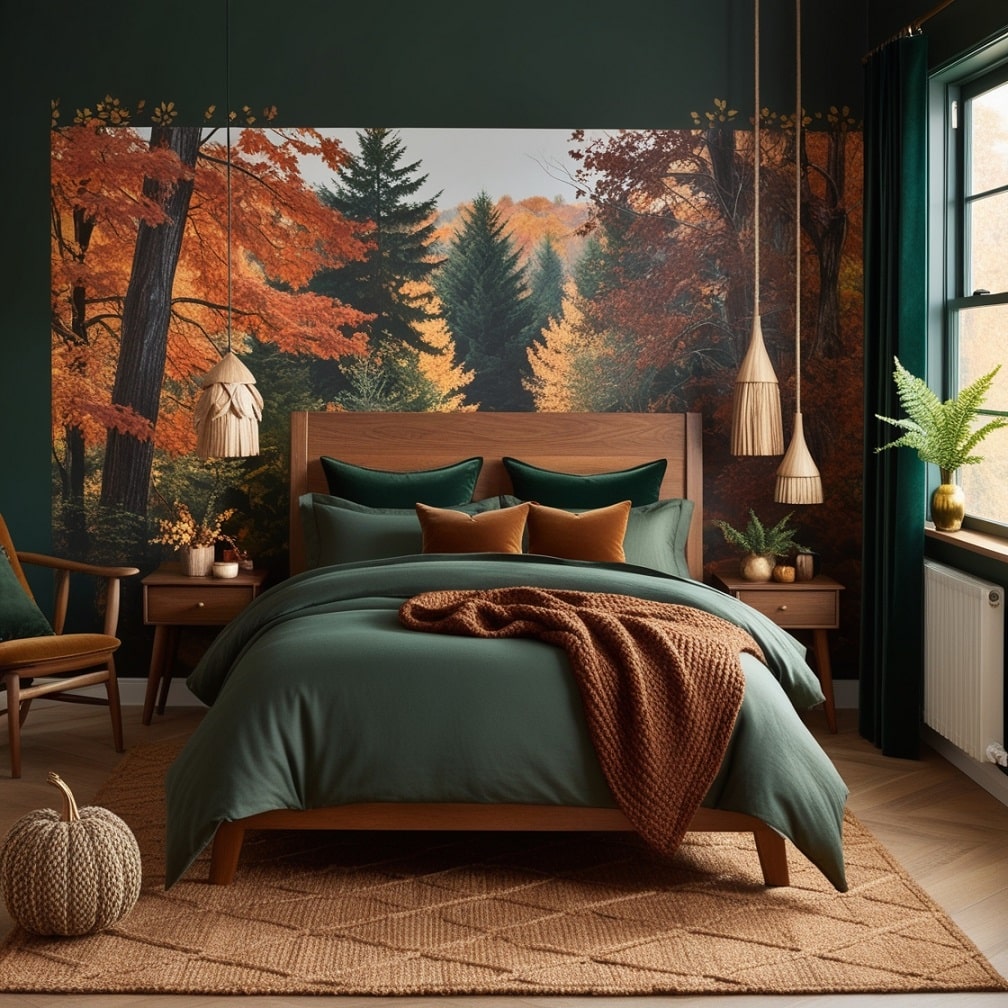 Fall Forest Retreat Bedroom