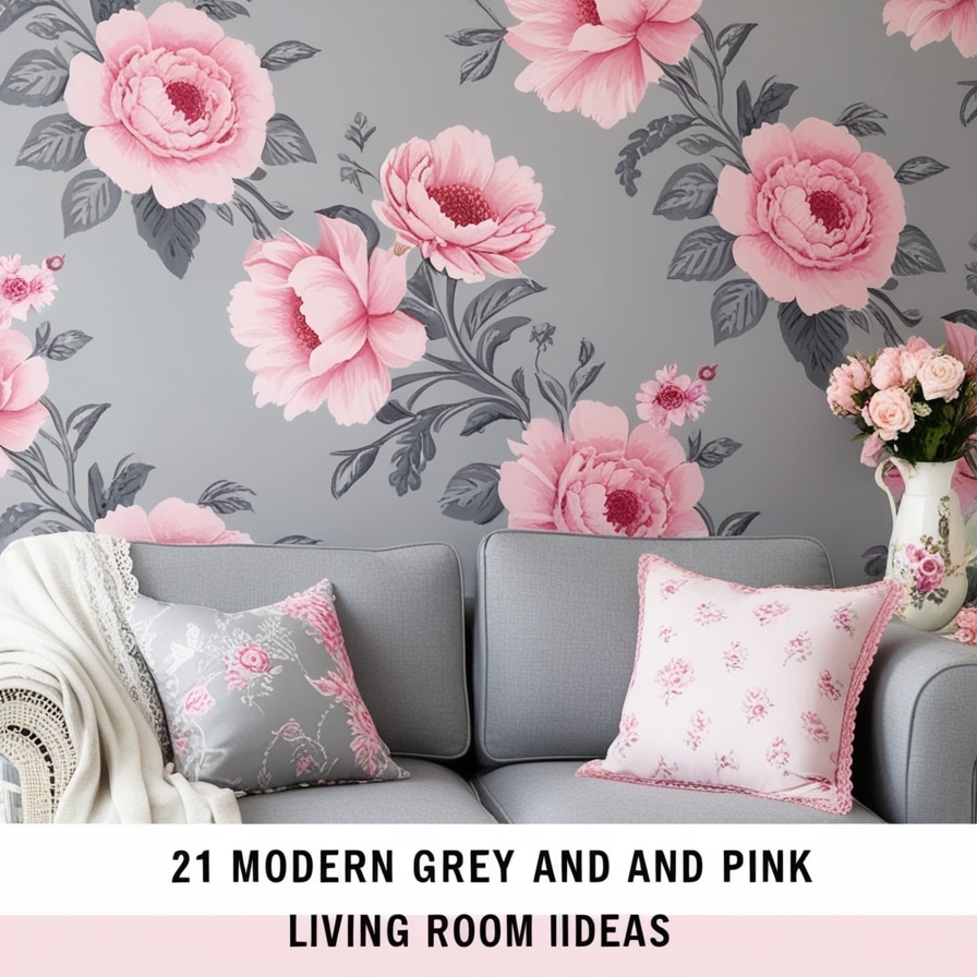 Grey and Pink Floral Patterns