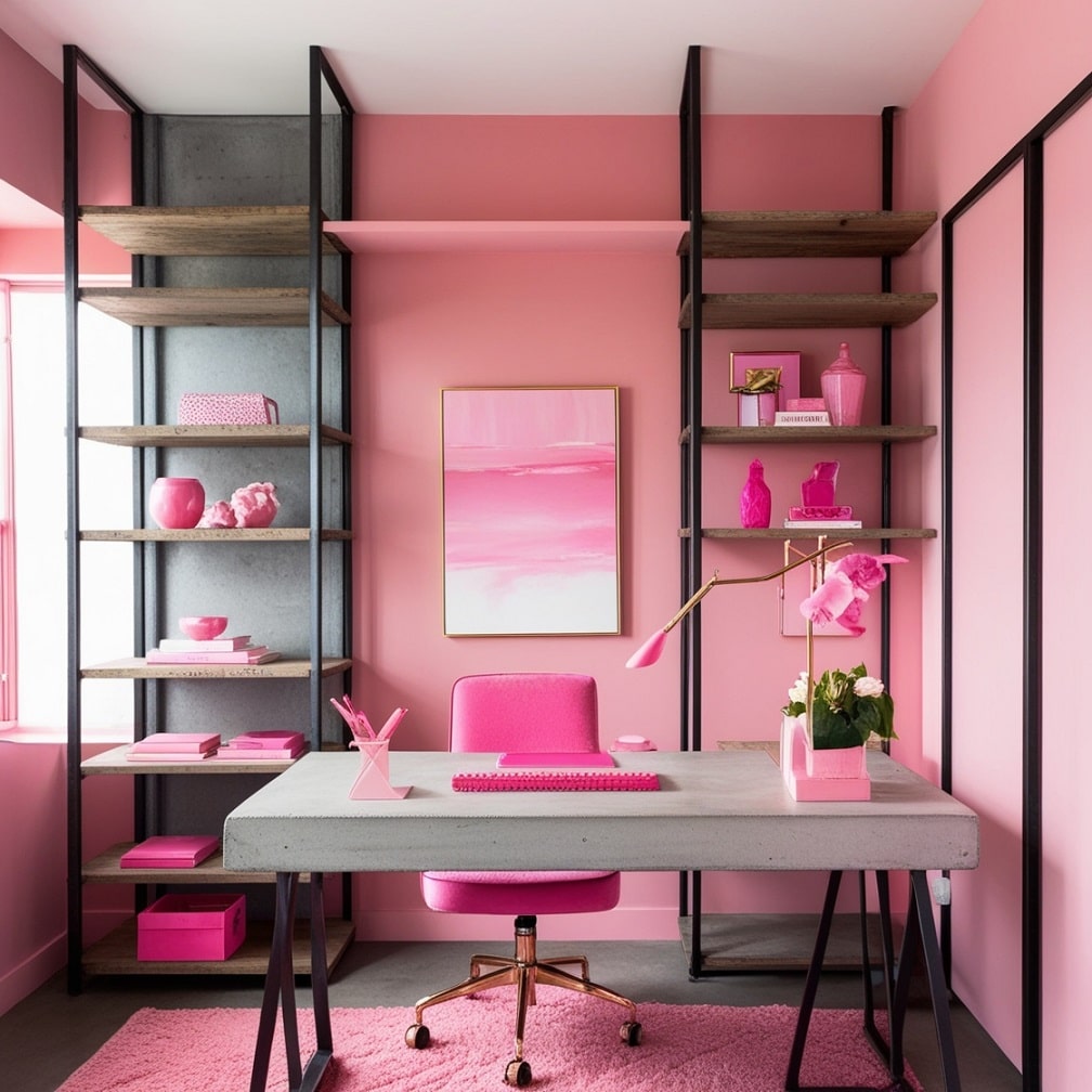 Industrial Chic with Pink Hues