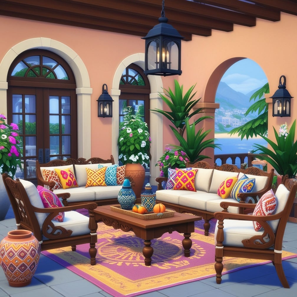 Mediterranean Patio Living Room