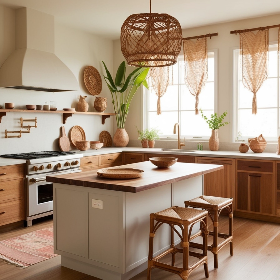 Natural Elements, Boho Kitchen Ideas