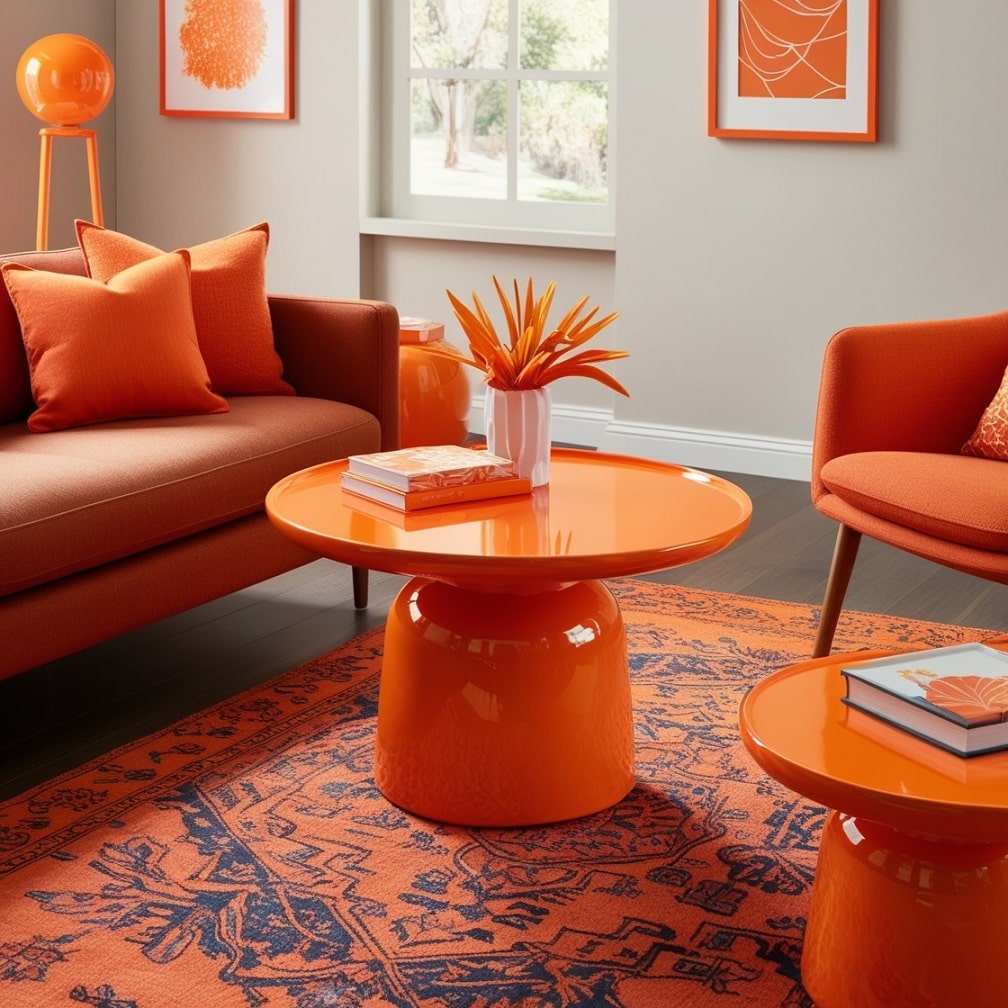 Orange Accent Table