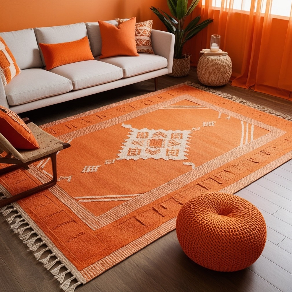 Orange Area Rug