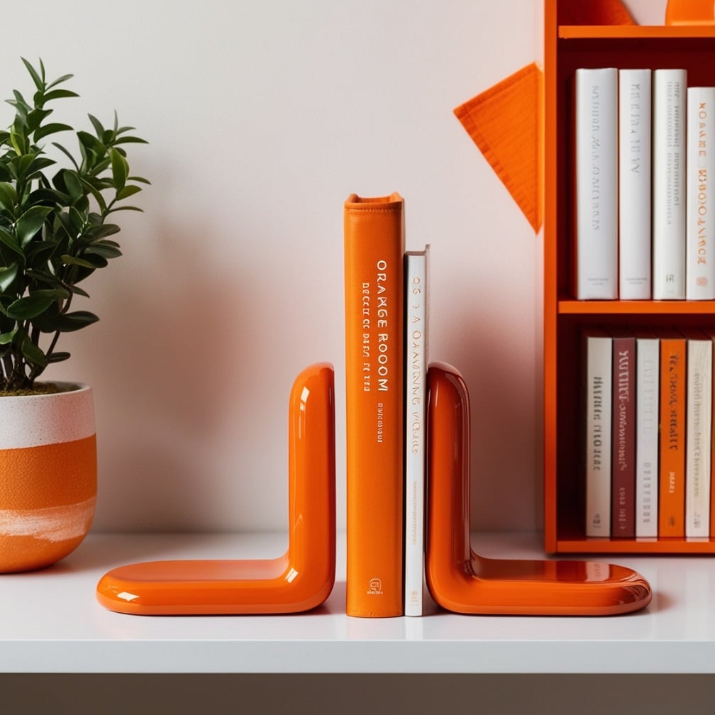 Orange Bookends