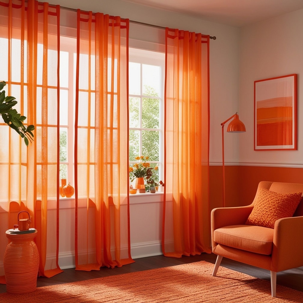 Orange Curtains