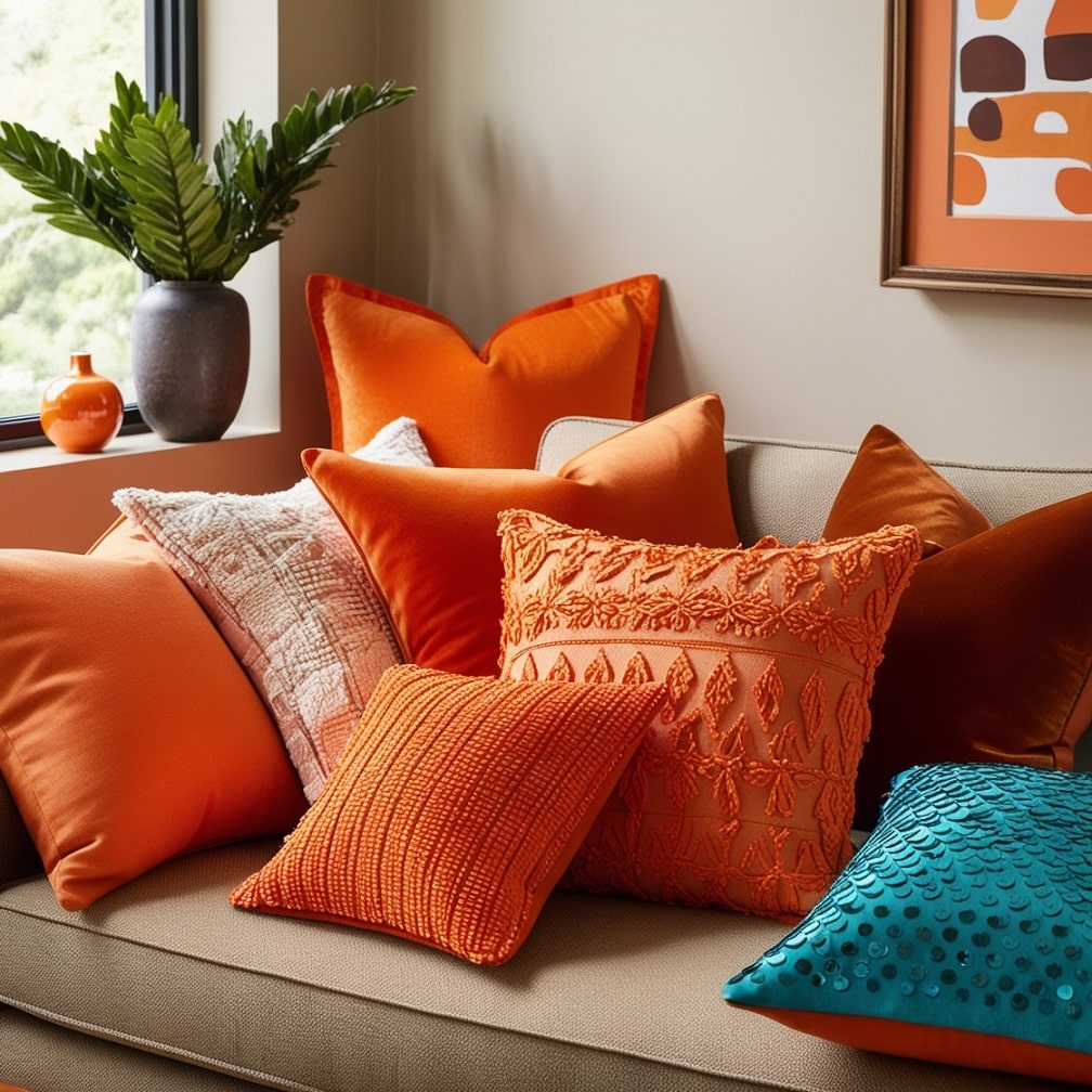 Orange Decorative Cushions