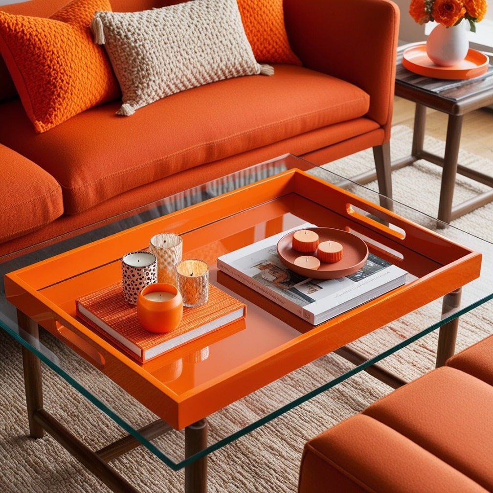 Orange Decorative Trays