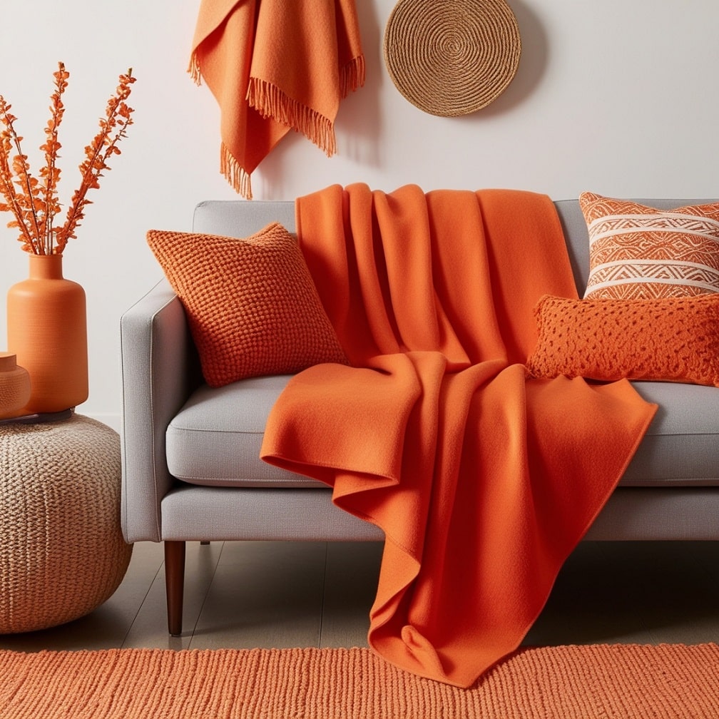 Orange Throw Blankets