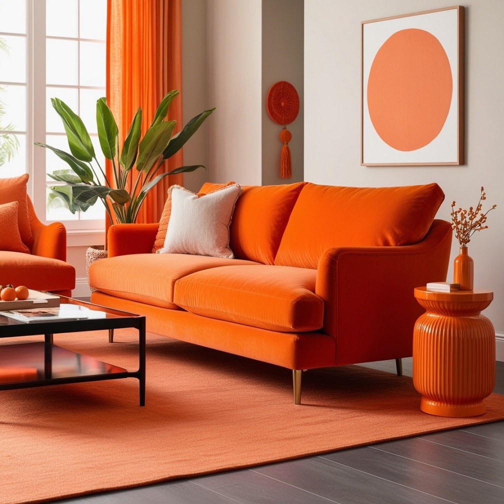 Orange Upholstered Furniture