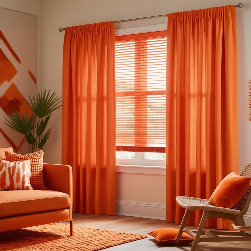 Orange Window Treatments