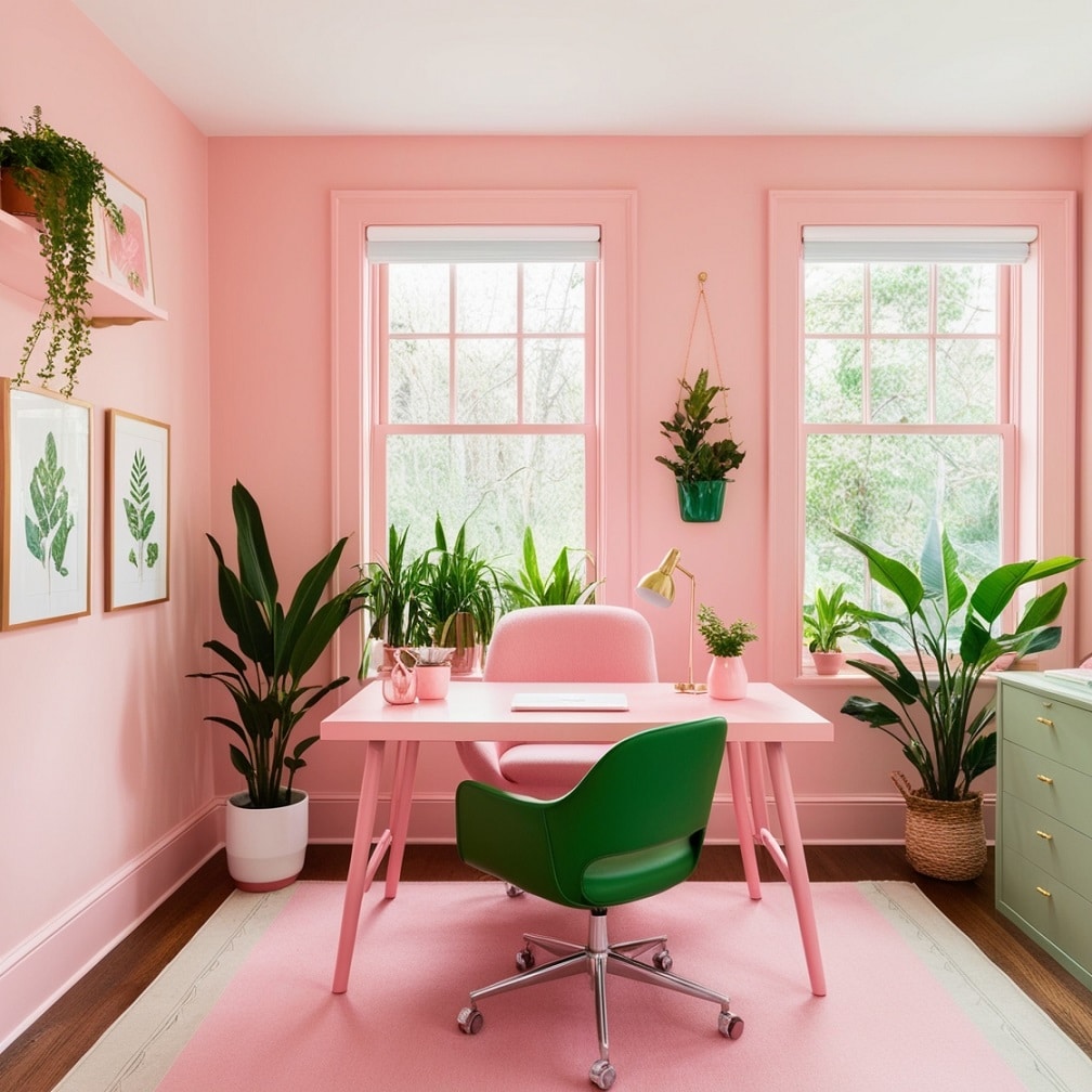 Pastel Pink and Green Oasis