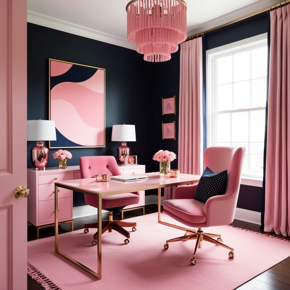 Pink and Navy Sophistication