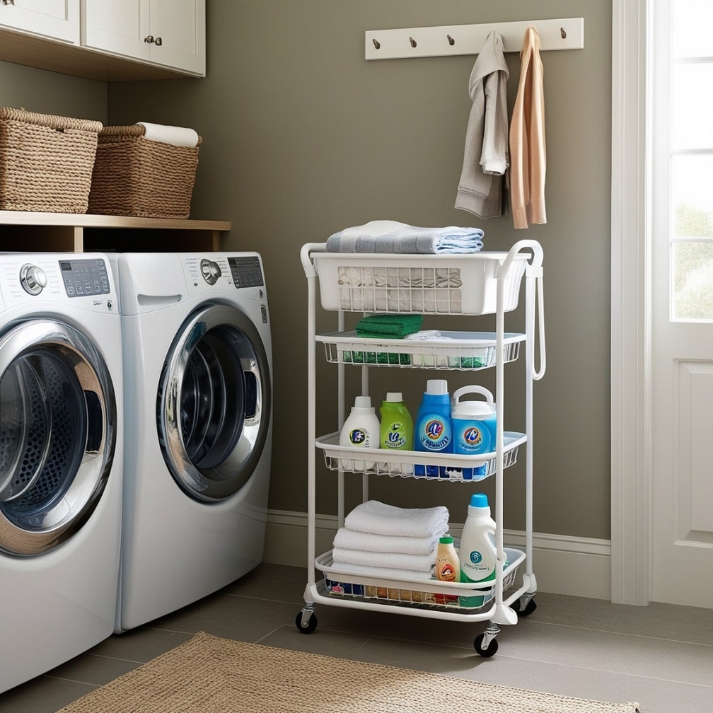 Portable Laundry Cart for Extra Storage and Flexibility