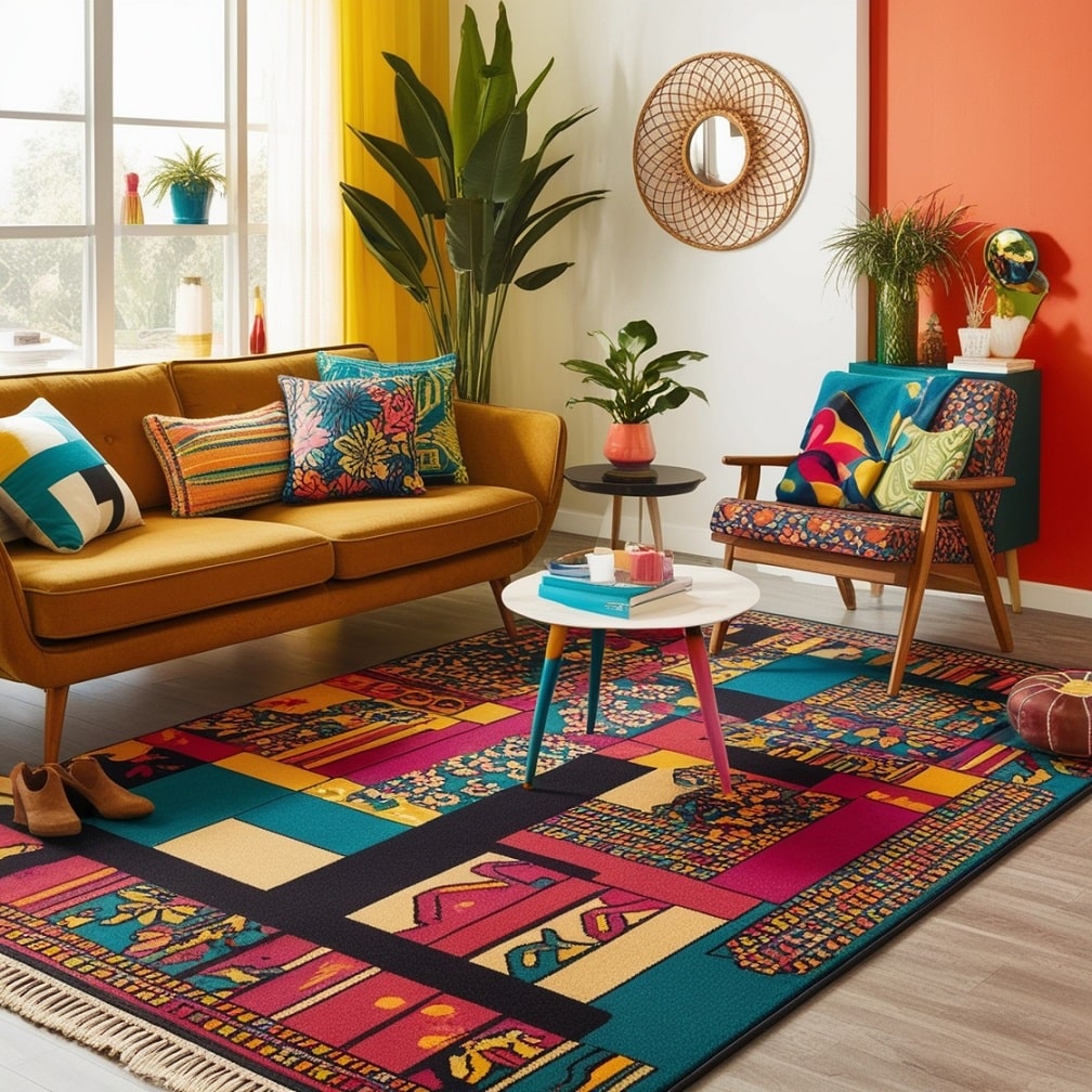 Retro Funky Area Rugs