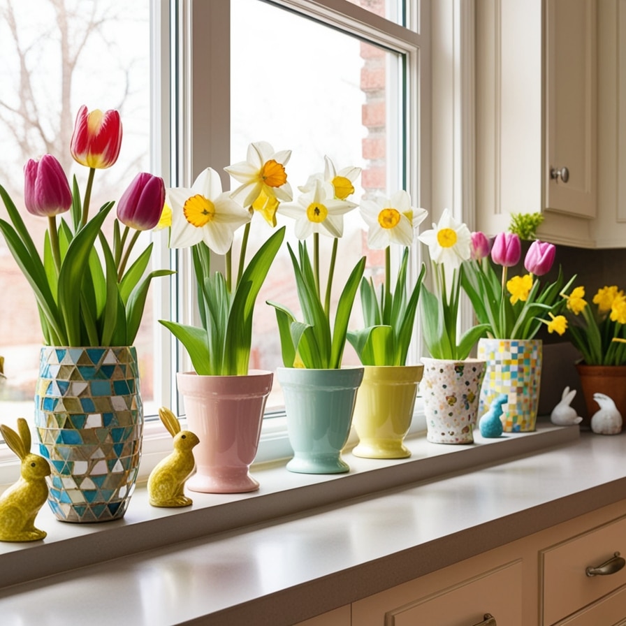 Springtime Freshness, Kitchen Window Sill Ideas