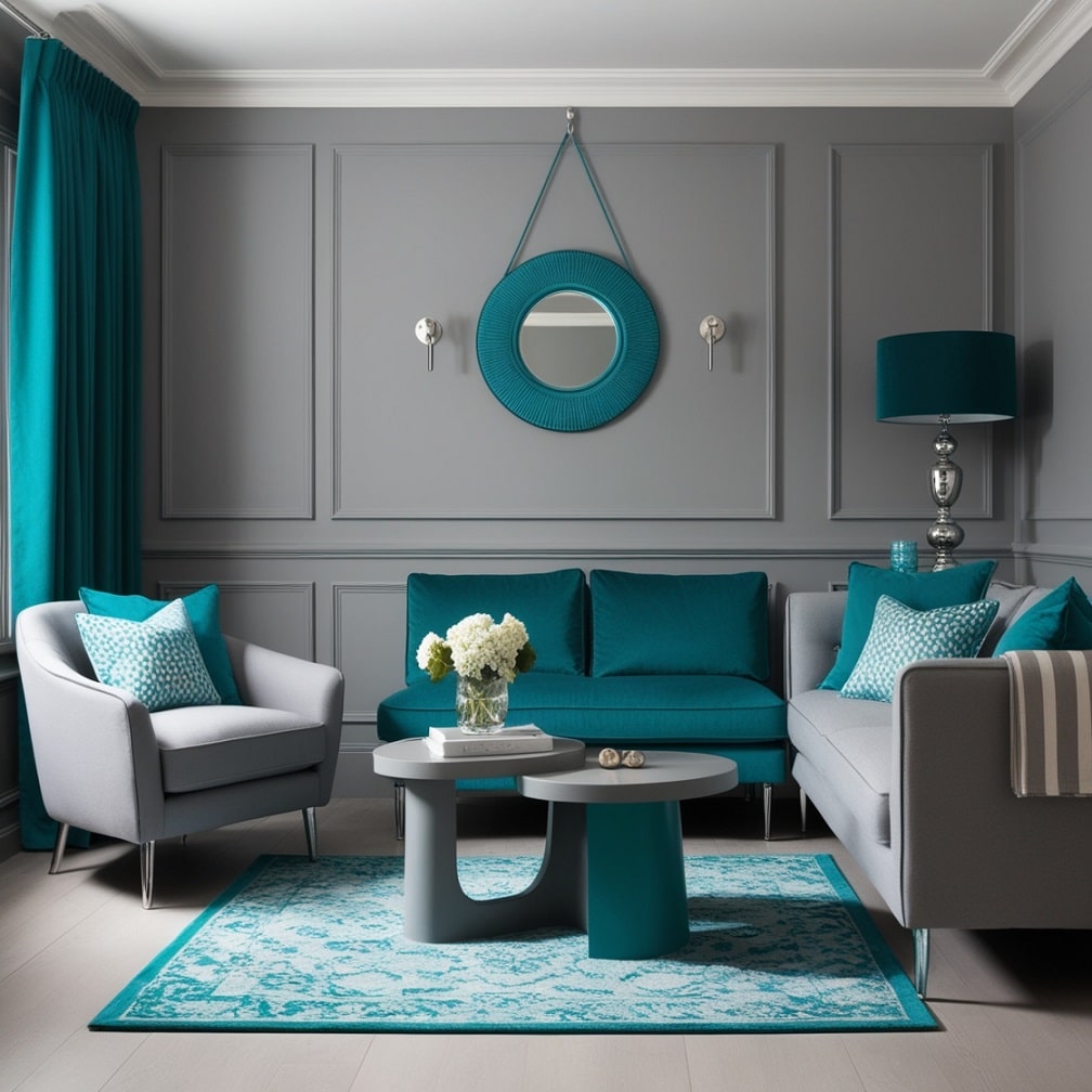 Teal and Grey Combination: Modern Elegance