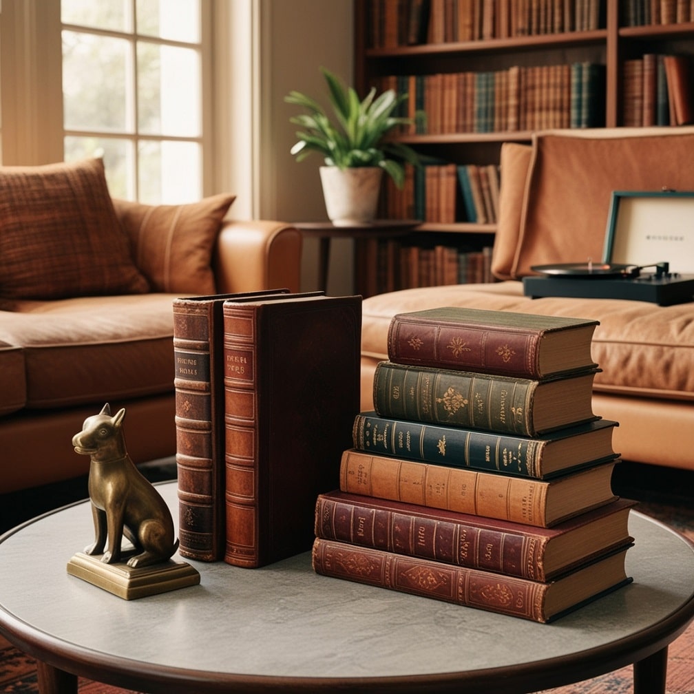 Vintage Books for a Cozy, Personal Touch